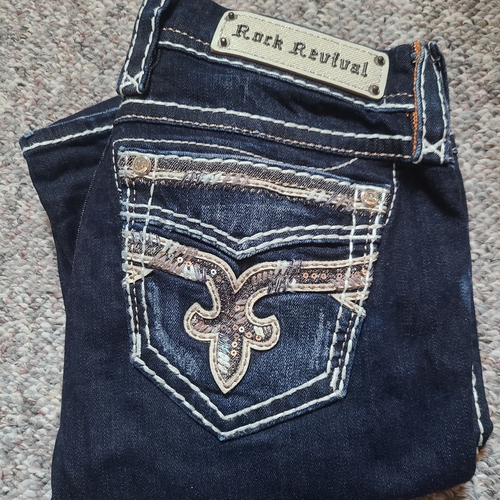 Rock Revival Boris Skinny Jeans SIZE 26 INSEAM 34